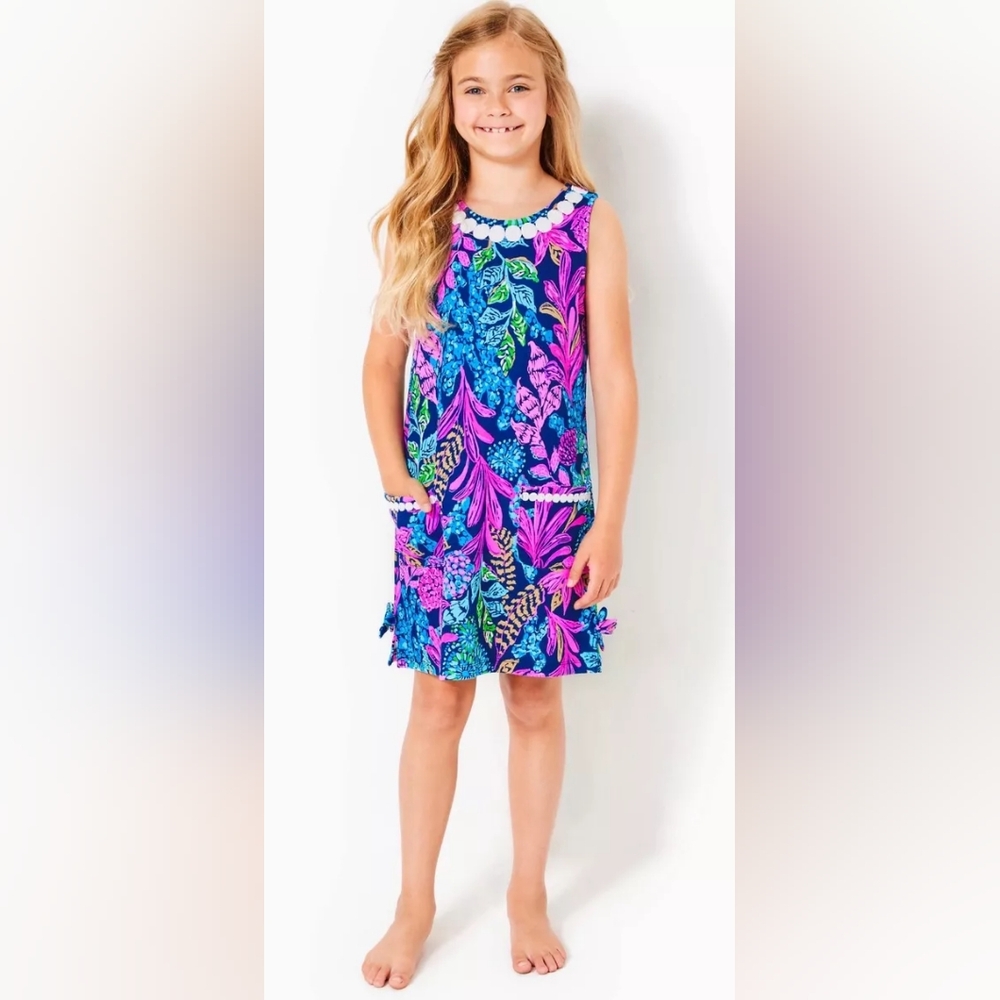 Lilly Pulitzer NWOT Little Lilly Knit Shift Calypso Coast Size S (4-5)